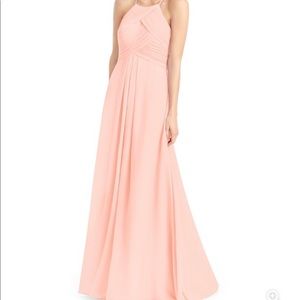 Azazie Ginger Bridesmaid dress in coral